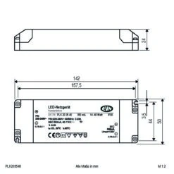 EVN PLK203540 NG 350mA, 14-40W, IP20 -Laden Für Heimbeleuchtung 14f9ad7f8236c9597eba57ebd3692bb81e51c7cd