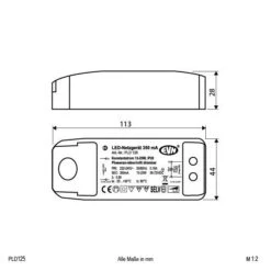 EVN PLD 125 LED-Netzgerät Konstantstrom 350mA 13-25W, IP20 -Laden Für Heimbeleuchtung 166e96a26e23167704c6b2ee8a14624c502d297e
