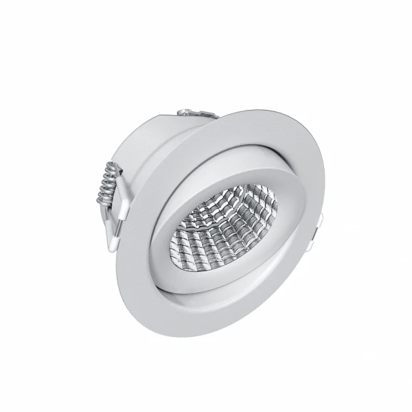 ALED 5703051102000 LED Downlight EVO E 6W 540lm 3000K 45° CRI97 IP54 Weiß Ausschnitt 68-83mm Schwenkbar 0-30° 5 ALED 5703051102000 LED Downlight EVO E 6W 540lm 3000K 45° CRI97 IP54 Weiß Ausschnitt 68-83mm Schwenkbar 0-30° – Bild 3