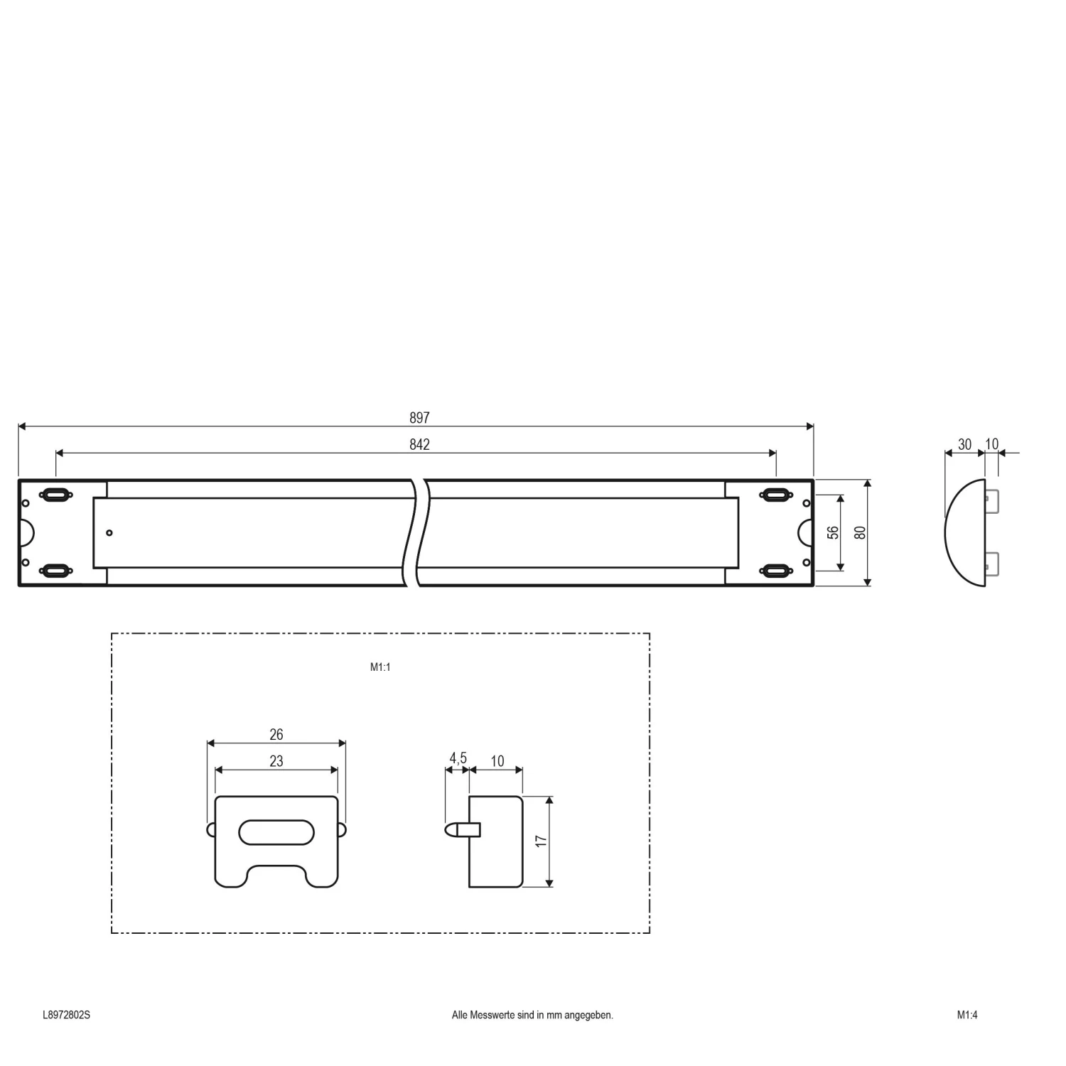 EVN L8972802S LED Anbaulichtleiste 3000K, 2565lm 4 EVN L8972802S LED Anbaulichtleiste 3000K, 2565lm – Bild 2