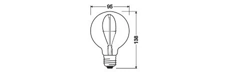 Ledvance 4058075760950 Vintage 1906® LED GLOBE 95, 320 °, 3,4 W, 818, 100 Lm, E27, Nicht Dimmbar 4 Ledvance 4058075760950 Vintage 1906® LED GLOBE 95, 320 °, 3,4 W, 818, 100 Lm, E27, Nicht Dimmbar – Bild 2