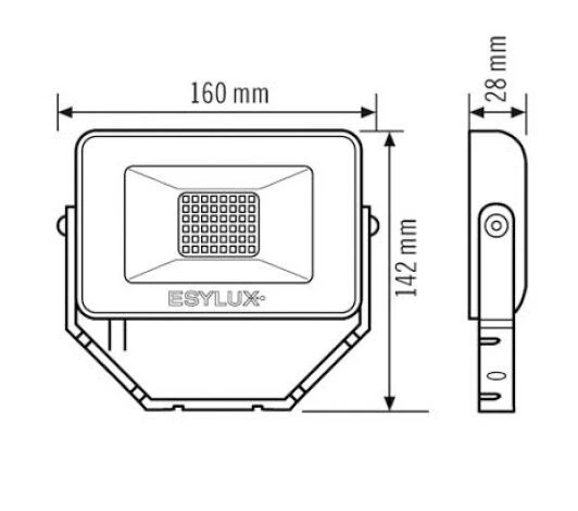 ESYLUX EL10810787 LED-Strahler 3000 K, 10 W, Tiefe 28mm 4 ESYLUX EL10810787 LED-Strahler 3000 K, 10 W, Tiefe 28mm – Bild 2