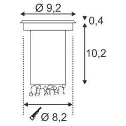 SLV 233520 Bodeneinbaustrahler DASAR 230V/ LED 5W -Laden Für Heimbeleuchtung 4112cbdd3b6e8e9e14e5ff5a2649446010b0ca88