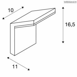 SLV 232905 ORDI, Outdoor Wandleuchte, LED, 3000K, 9W -Laden Für Heimbeleuchtung 414df3747b376cff7ead2d67f0a43b62d09ff437