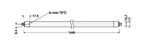 Ledvance 4058075730434 LED TUBE T5 EXTERNAL P DALI 1449 Mm, 180 °, 26 W, 840, 4000 Lm, G5, Dimmbar 4 Ledvance 4058075730434 LED TUBE T5 EXTERNAL P DALI 1449 Mm, 180 °, 26 W, 840, 4000 Lm, G5, Dimmbar – Bild 2