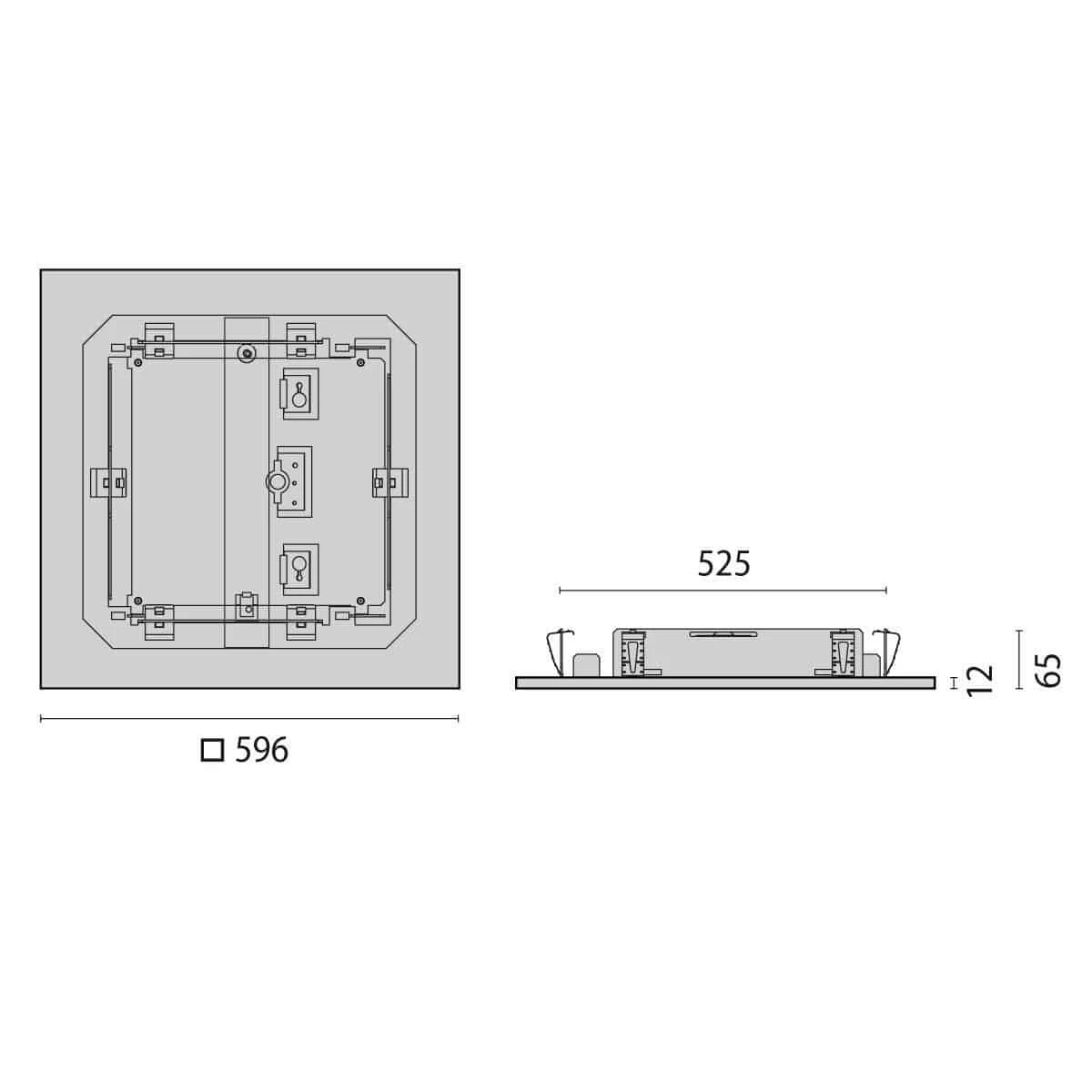 Perform.i.L. 8600591403400 LED-Einbauleuchte FL600EB 45W, PMMA-Diffusor, 4000K 4 Perform.i.L. 8600591403400 LED-Einbauleuchte FL600EB 45W, PMMA-Diffusor, 4000K – Bild 2