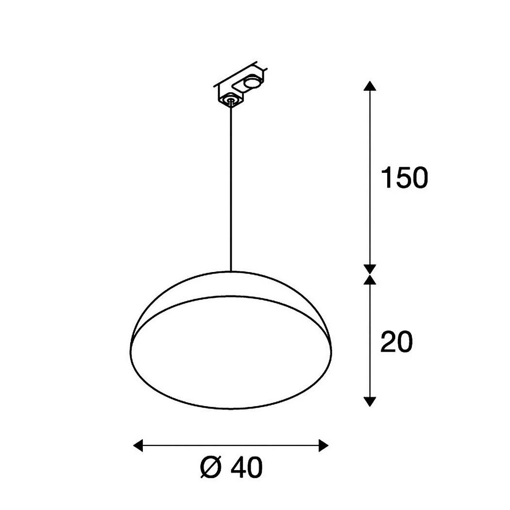 SLV 153130 FORCHINI M40 3Phasen-Pendelleuchte, E27, Ohne Leuchtmittel 5 SLV 153130 FORCHINI M40 3Phasen-Pendelleuchte, E27, Ohne Leuchtmittel – Bild 3
