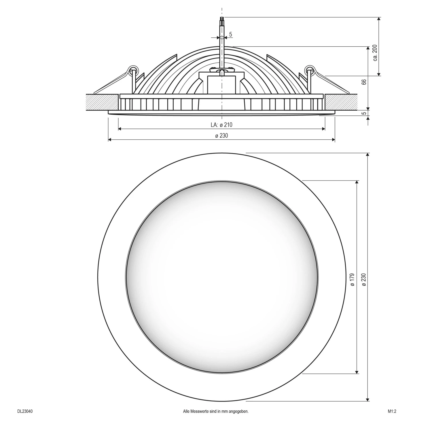 EVN DL23040 LED Deckeneinbau Rund, 24W, 4000K, 1232lm 4 EVN DL23040 LED Deckeneinbau Rund, 24W, 4000K, 1232lm – Bild 2