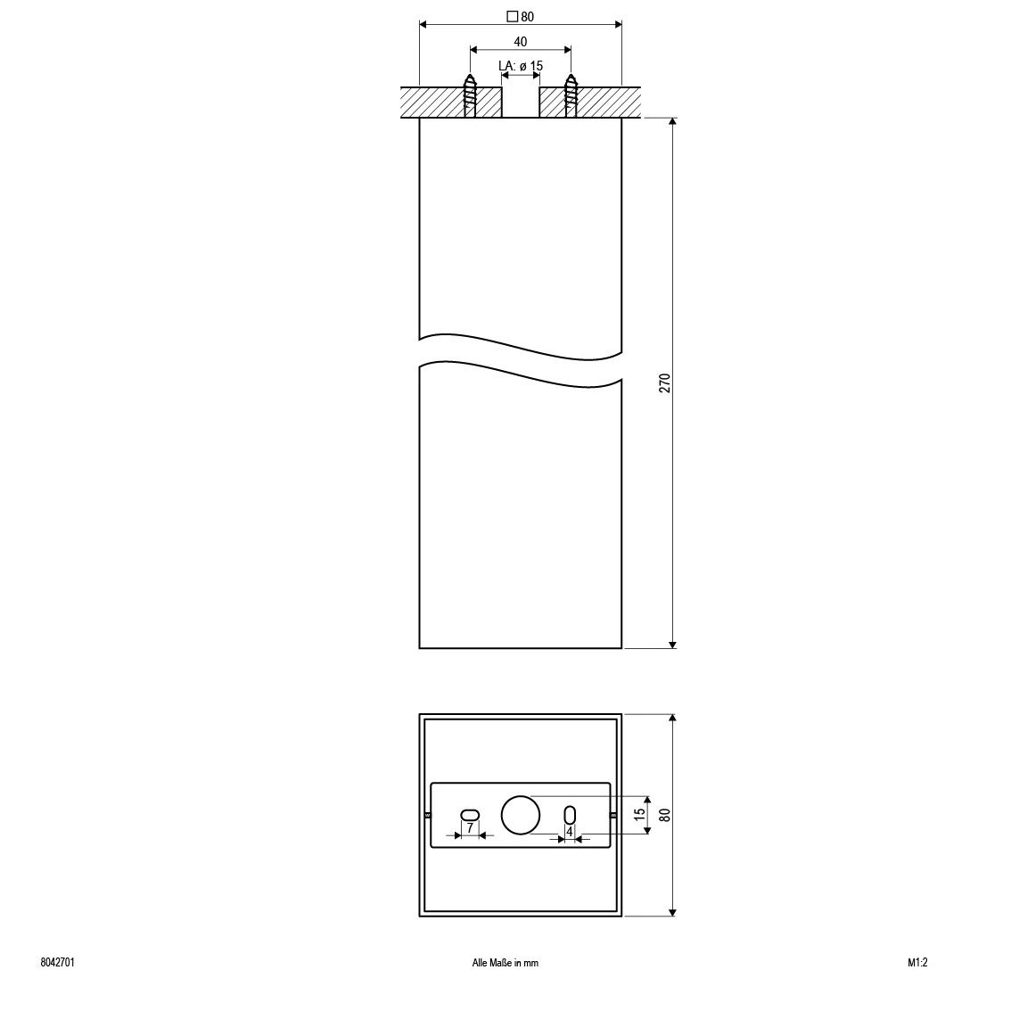 EVN 8042701 Deckenanbauleuchte Quadratisch, 150mm 4 EVN 8042701 Deckenanbauleuchte Quadratisch, 150mm – Bild 2