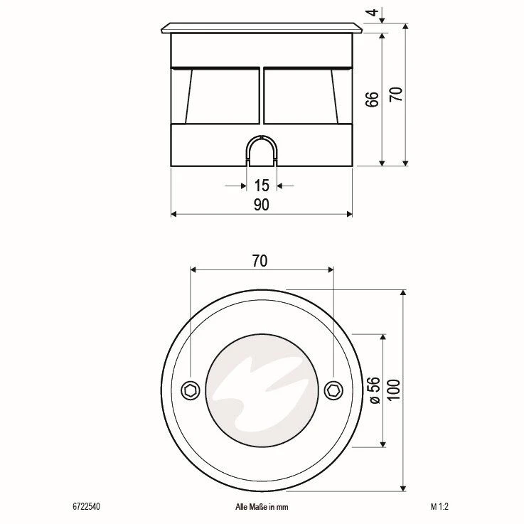 EVN 6722540 LED Bodeneinbau Rund, 100mm, 4000K 4 EVN 6722540 LED Bodeneinbau Rund, 100mm, 4000K – Bild 2