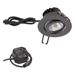 EVN PCE650N61602 LED Deckeneinbau Rund, Schwenkbar, IP65, 6W, 3000K, 620lm