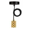BAILEY 141472 Pendelleuchte Riga E27 Gold, Mit Textilkabel 1,5m