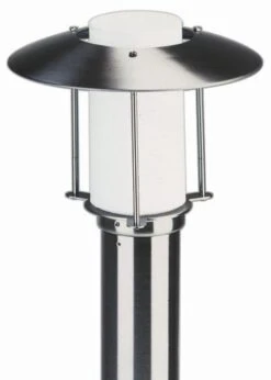 Albert 692257 Edelstahl-Pollerleuchte, Höhe 0,9m, E27