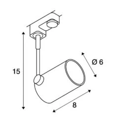 SLV 152240 BIMA 1 Single 3Phasen-HV-Strahler, GU10, Ohne Leuchtmittel -Laden Für Heimbeleuchtung 657f6468ce8c478c0243de2e70f8f1ed6834932d 2