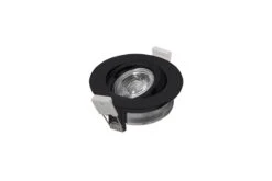 Heitronic 500953 LED Einbaustrahler DL6809 Schwarz Rund 24°, Dimm.