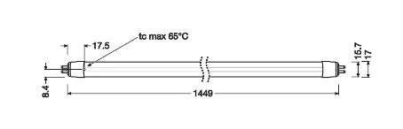 Ledvance 4058075730533 LED TUBE T5 EXTERNAL P DALI 1449 Mm, 180 °, 18 W, 865, 2800 Lm, G5, Dimmbar 4 Ledvance 4058075730533 LED TUBE T5 EXTERNAL P DALI 1449 Mm, 180 °, 18 W, 865, 2800 Lm, G5, Dimmbar – Bild 2