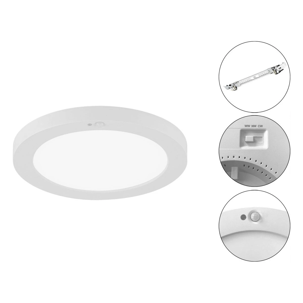 EVN LPRV170125BM LED Ein- Und Anbaupanel 12W 3000-6000K 3 EVN LPRV170125BM LED Ein- Und Anbaupanel 12W 3000-6000K