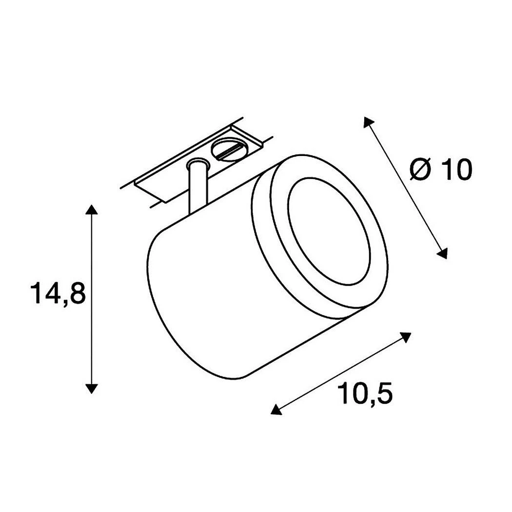 SLV 143941 ENOLA C 1Phasen-HV-LED-Strahler, 11W, Incl. LED, 35° 5 SLV 143941 ENOLA C 1Phasen-HV-LED-Strahler, 11W, Incl. LED, 35° – Bild 3