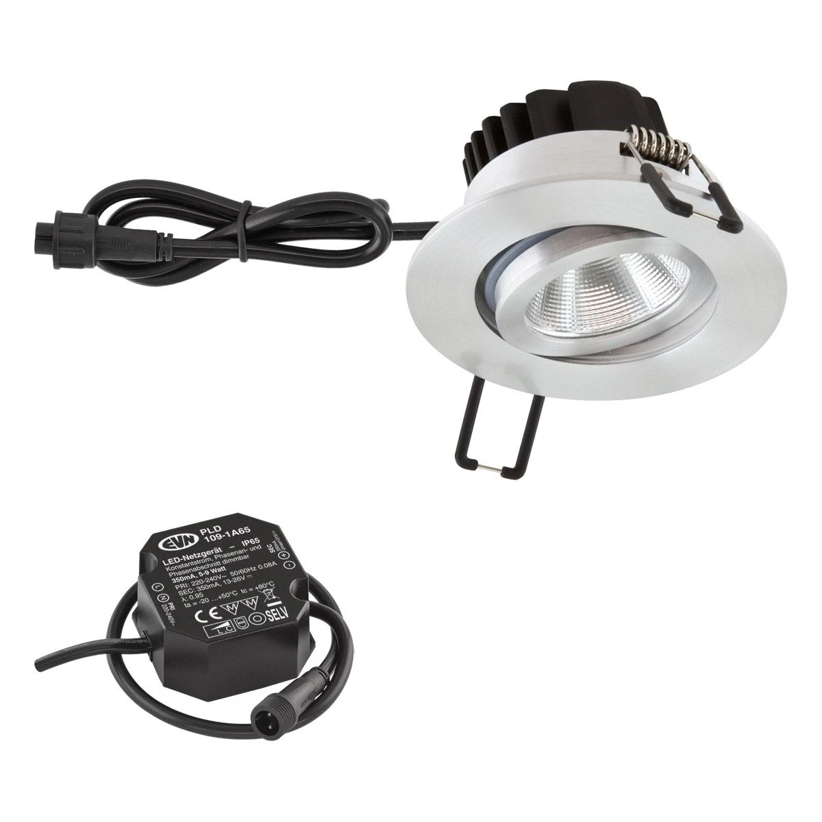 EVN PCE650N61002 LED Deckeneinbau Rund, Schwenkbar, IP65, 6W, 3000K, 620lm 3 EVN PCE650N61002 LED Deckeneinbau Rund, Schwenkbar, IP65, 6W, 3000K, 620lm