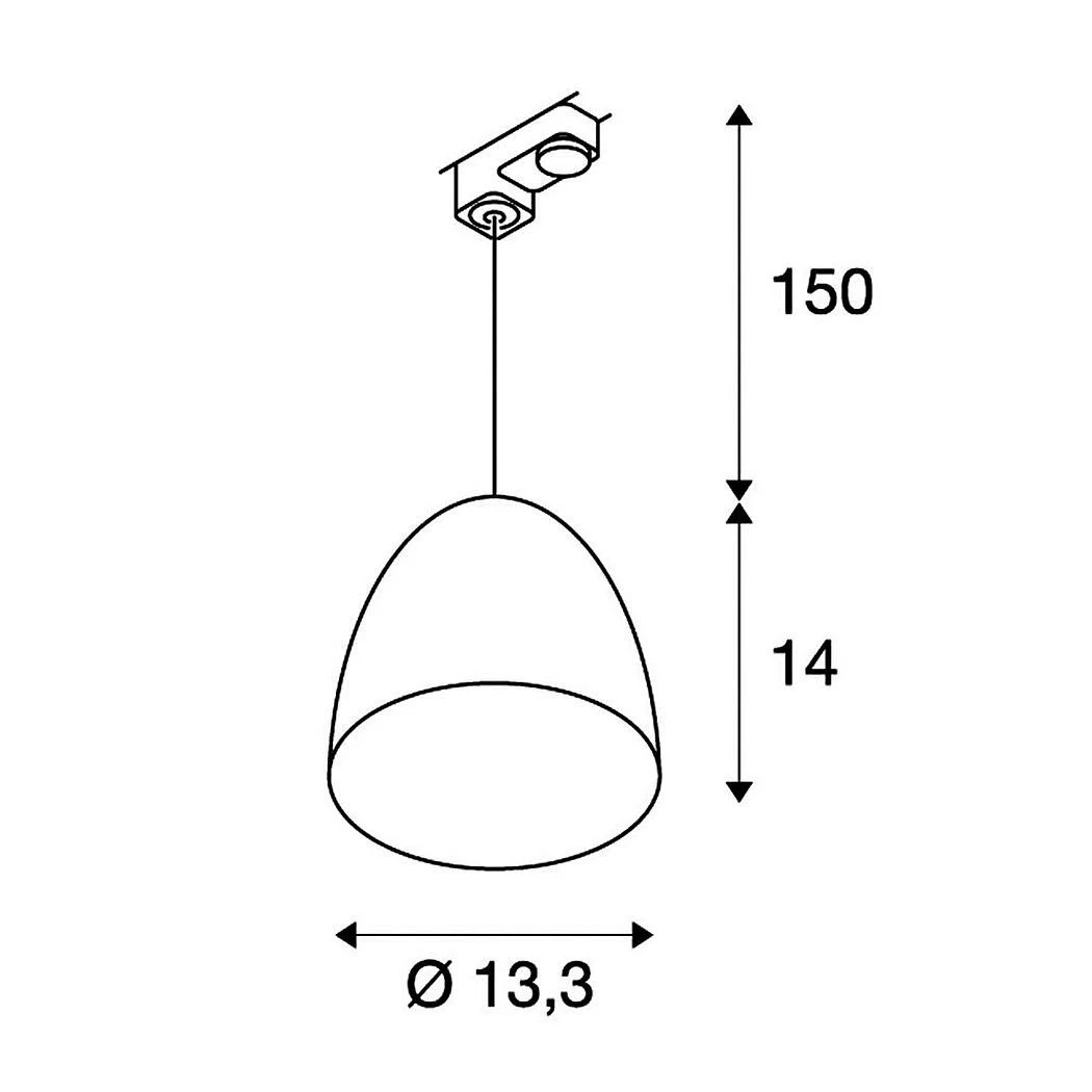 SLV 153141 PARA CONE 3Phasen-Pendelleuchte, GU10, Ohne Leuchtmittel 4 SLV 153141 PARA CONE 3Phasen-Pendelleuchte, GU10, Ohne Leuchtmittel – Bild 2