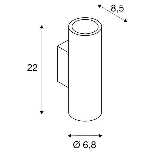 SLV 151800 ENOLA_B, Wandleuchte, QPAR51, Rund, Up/down, Max. 50W, Inkl. Zierring 4 SLV 151800 ENOLA_B, Wandleuchte, QPAR51, Rund, Up/down, Max. 50W, Inkl. Zierring – Bild 2
