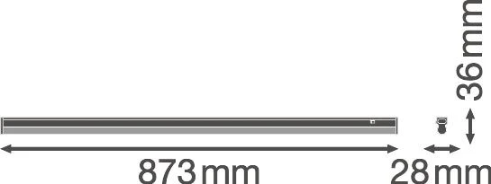 Ledvance Lin. Comp.Switch LED-Lichtleiste 12W, 4000K, Mit Schalter, 900mm 4 Ledvance Lin. Comp.Switch LED-Lichtleiste 12W, 4000K, Mit Schalter, 900mm – Bild 2