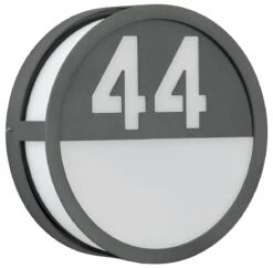 Albert 696402 Hausnummern-Wandleuchte Rund, LED 10W, Silber 7 Albert 696402 Hausnummern-Wandleuchte Rund, LED 10W, Silber -Laden Für Heimbeleuchtung 90be1b987498e6803d3cacd64d50bbad85afd033