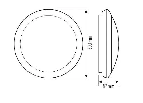 ESYLUX EO10850301 LED Wand- Und Deckenleuchte 16 W, Warmweiß 4 ESYLUX EO10850301 LED Wand- Und Deckenleuchte 16 W, Warmweiß – Bild 2