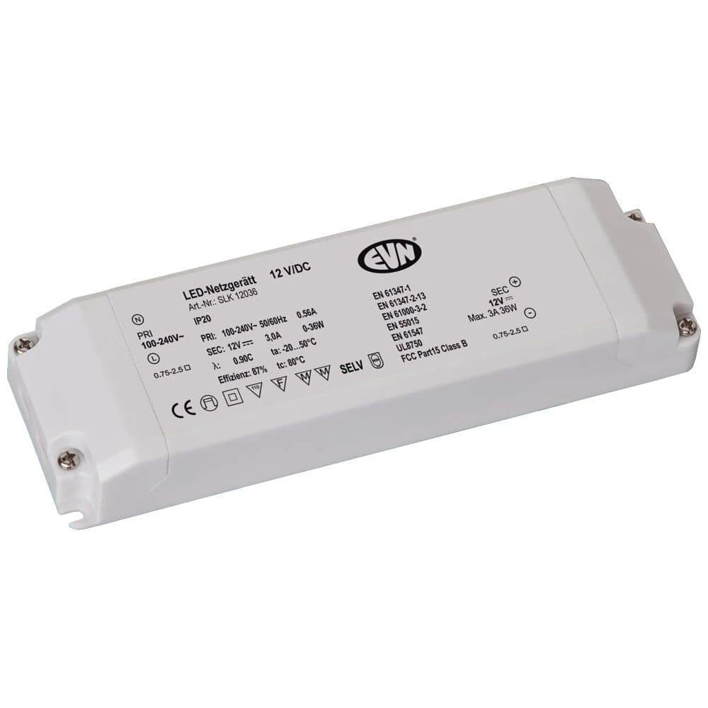 EVN SLK12036 LED-Netzgerät 3,00A, 1-36W, IP20 3 EVN SLK12036 LED-Netzgerät 3,00A, 1-36W, IP20
