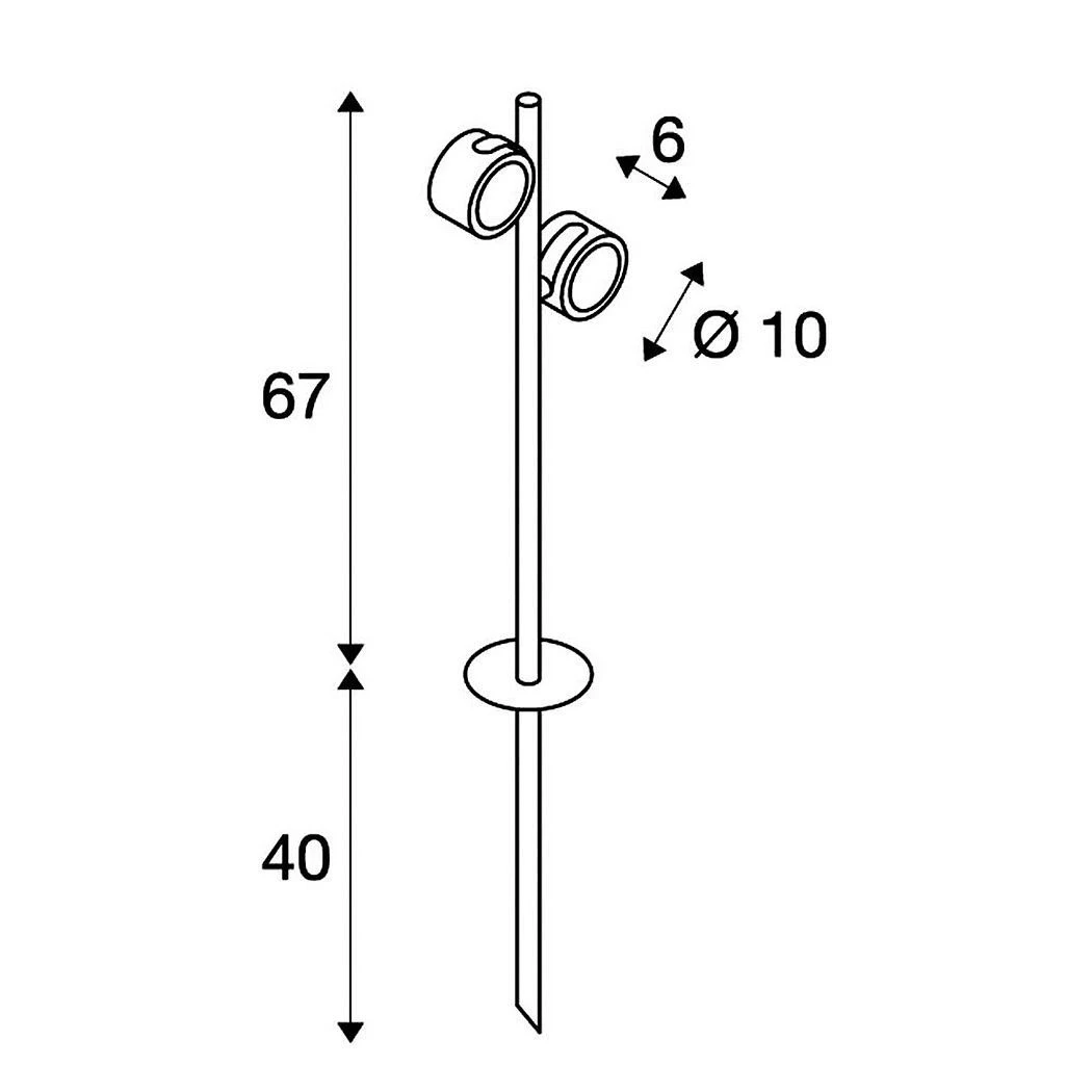 SLV 231535 SITRA 360 SL SPIKE Spiesssleuchte, Sockel GX53 5 SLV 231535 SITRA 360 SL SPIKE Spiesssleuchte, Sockel GX53 – Bild 3