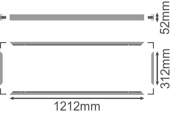 Ledvance PANEL PERFORMANCE Rahmen Für Aufbaumontage Von Panel-Leuchten 1200x300 4 Ledvance PANEL PERFORMANCE Rahmen Für Aufbaumontage Von Panel-Leuchten 1200x300 – Bild 2