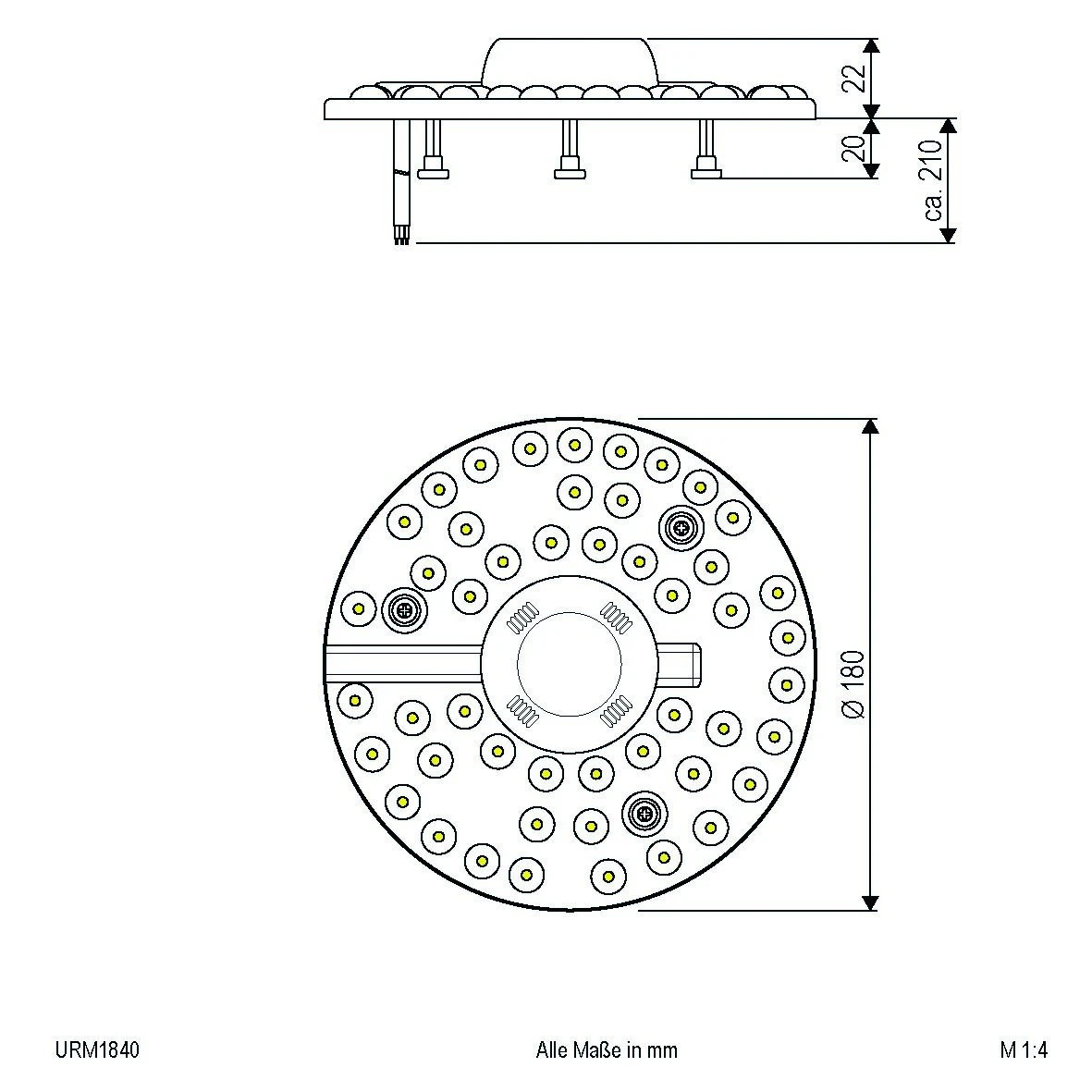 EVN URM1840 LED-Modul IP20, 18W, 2160lm, 4000K 4 EVN URM1840 LED-Modul IP20, 18W, 2160lm, 4000K – Bild 2