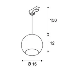 SLV 1000709 Light Eye 150 3Phasen-Pendelleuchte, GU10, Ohne Leuchtmittel -Laden Für Heimbeleuchtung b82f3f9753276aeabb5b5e81ce25a7e79cfcf0cd 1