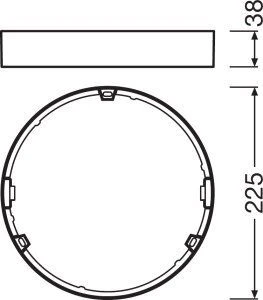 LEDVANCE Slim Frame Für Downlight Ø210mm, Höhe 38mm 5 LEDVANCE Slim Frame Für Downlight Ø210mm, Höhe 38mm – Bild 3