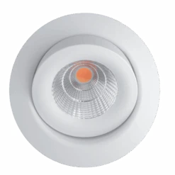 ALED 5703051102000 LED Downlight EVO E 6W 540lm 3000K 45° CRI97 IP54 Weiß Ausschnitt 68-83mm Schwenkbar 0-30°
