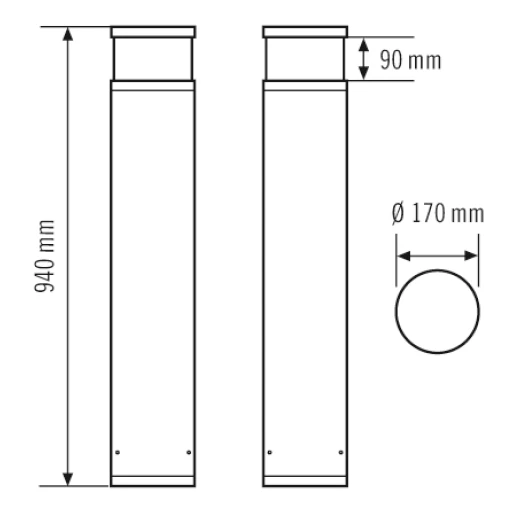 ESYLUX EL10820809 Pollerleuchte ALVA OP 180° 500 830 DALI AN 4 ESYLUX EL10820809 Pollerleuchte ALVA OP 180° 500 830 DALI AN – Bild 2