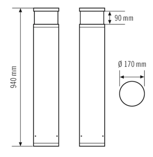 ESYLUX EL10820984 Pollerleuchte ALVA OP 180° 600 840 MD IR DALI AN 4 ESYLUX EL10820984 Pollerleuchte ALVA OP 180° 600 840 MD IR DALI AN – Bild 2