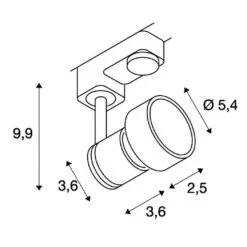 SLV 153560 PURI TRACK 3Phasen-HV-Strahler, GU10, Ohne Leuchtmittel -Laden Für Heimbeleuchtung d06bafb8620cde3fc261e6c73d10704d2b5ec8b9 1