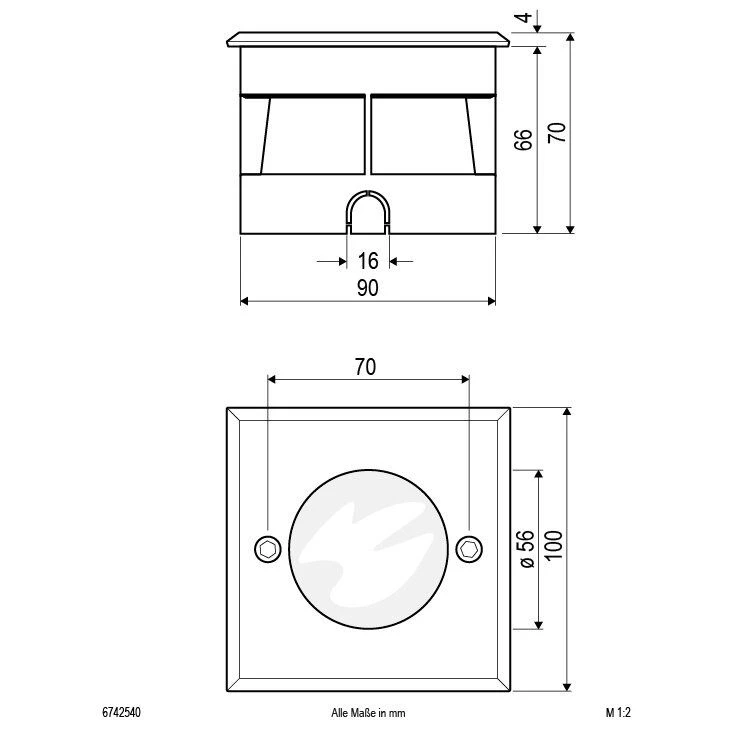 EVN 6742540 LED Bodeneinbauleuchte Quadratisch, 100x100mm, 4000K 4 EVN 6742540 LED Bodeneinbauleuchte Quadratisch, 100x100mm, 4000K – Bild 2
