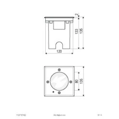 EVN PC67107402 LED Bodeneinbauleuchte Quadratisch, 135x135mm, 3000K 5 EVN PC67107402 LED Bodeneinbauleuchte Quadratisch, 135x135mm, 3000K -Laden Für Heimbeleuchtung ea3e09fd5e1a5f6295ce6a269841064893ccbf84