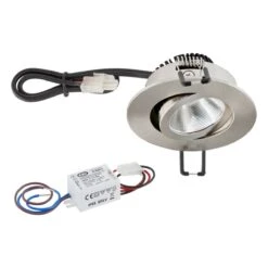 EVN PC20N31327 LED Deckeneinbauleuchte Rund, Schwenkbar, IP20, 3W, 2700K, 280lm