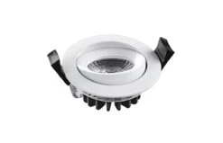 Heitronic 500600 LED Einbaustrahler DL6808 Aluminium Weiß 38°, Dimm.