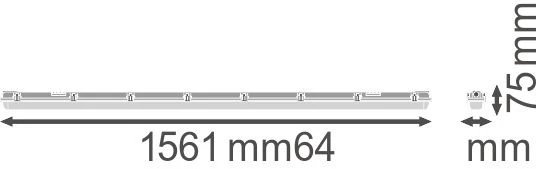 LEDVANCE DAMPPROOF Feuchtraumleuchte Für 1 LED-Röhre, IP65, L=1565mm 4 LEDVANCE DAMPPROOF Feuchtraumleuchte Für 1 LED-Röhre, IP65, L=1565mm – Bild 2