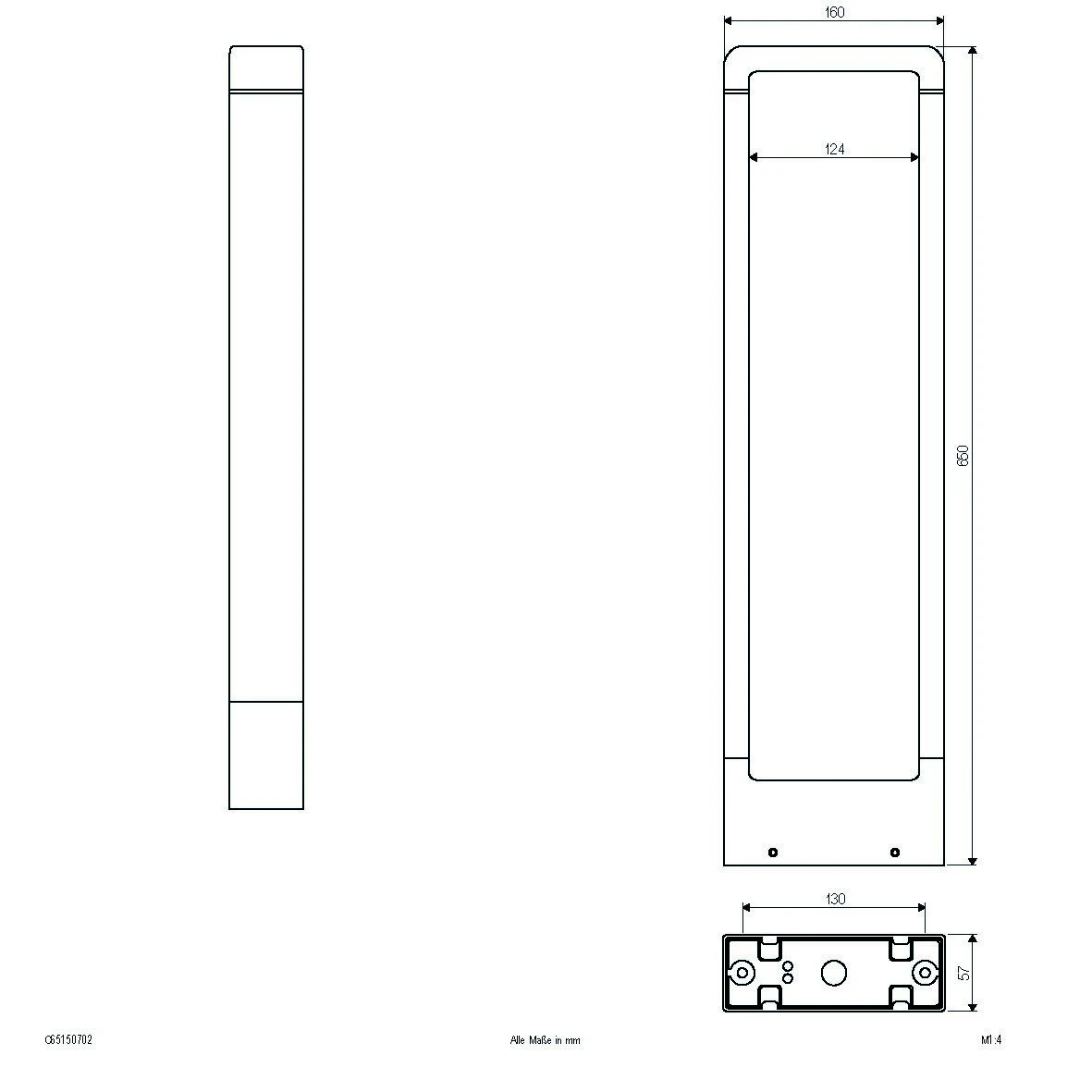 EVN C65150702 LED Wegeleuchte 650mm, IP54, 7W, 3000K, 497lm 4 EVN C65150702 LED Wegeleuchte 650mm, IP54, 7W, 3000K, 497lm – Bild 2